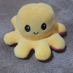 Inverse Yellow And Red Plush Octopus for Kids